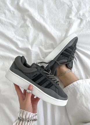 Кроссовки серые адидас adidas campus x bad bunny graphite7 фото