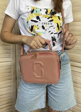 Яркая женская мини сумочка через плечо marc jacobs каркасная сумка голубая "gr" розовый9 фото