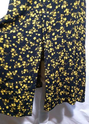 100% вискоза женская длинная летняя юбка, натуральная юбка в яркий мелкий цветок9 фото