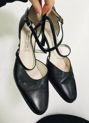 Оригинальные кожаные туфли для танцев 39 от werner kern italy9 фото