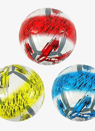 Мяч футбольный c 64701 3 вида, вес 420 грамм, материал pu, балон резиновый, выдается только микс видов1 фото