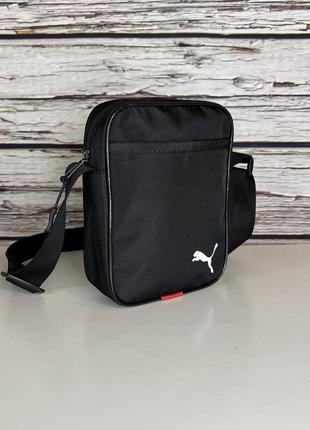 Сумка puma черного цвета / мужская спортивная сумка через плечо пума / барсетка puma5 фото