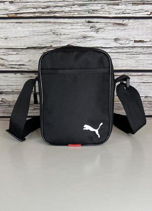 Сумка puma черного цвета / мужская спортивная сумка через плечо пума / барсетка puma3 фото