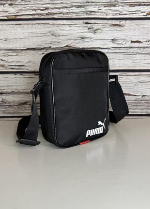Сумка puma черного цвета / мужская спортивная сумка через плечо пума / барсетка puma4 фото
