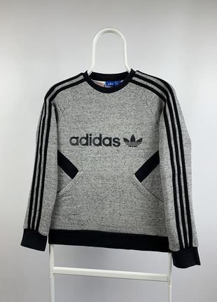 Оригінальний світшот светр, кофта adidas з лампасами