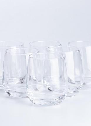 Стакан для воды и сока стеклянный прозрачный набор 6 шт1 фото