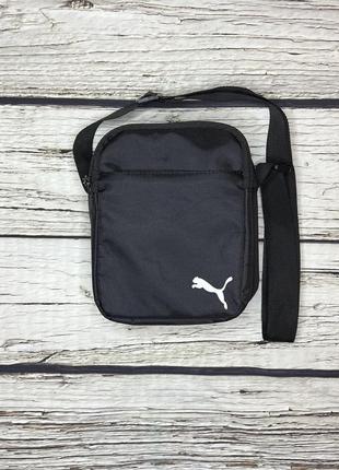 Сумка puma черного цвета / мужская спортивная сумка через плечо пума / барсетка puma7 фото