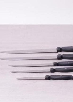 Набір кухонних ножів kamille iserlohn 6 ножів на дерев'яній підставці5 фото