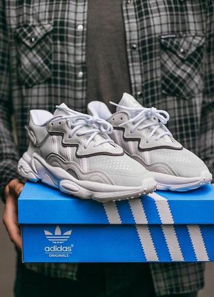 Чоловічі кросівки adidas ozweego шкіряні білий колір (40-45)