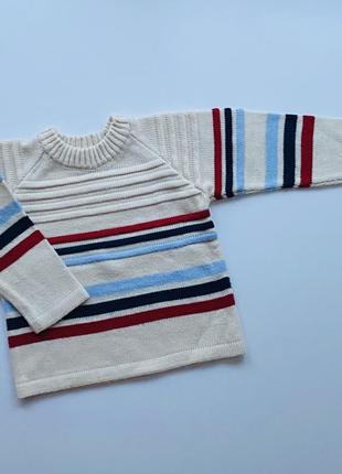Детский свитер в яркую полоску для мальчика на 3 года