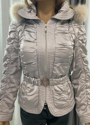 Куртка с капюшоном с натуральным мехом