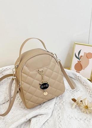Сумочка бежева котик