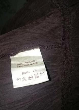 Несравненная шикарная шелковая жатая юбка макси шоколадного цвета 50-52 размер9 фото