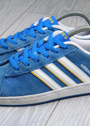 Кроссовки adidas neo оригинал синие замшевые размер 38 замша