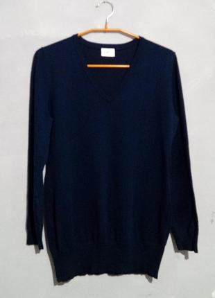 Новий подовжений темно синій пуловер bonprix4 фото