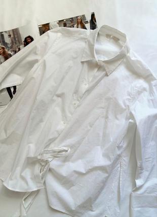 Белая рубашка с завязкой внизу h&m2 фото