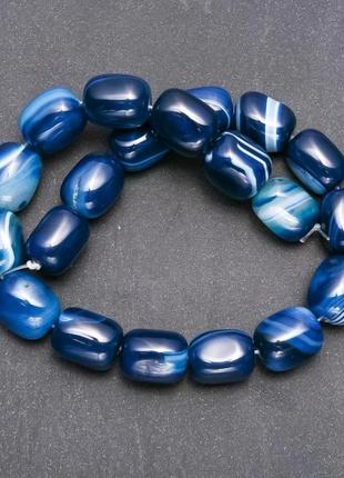 Намистини з натурального каменю агат