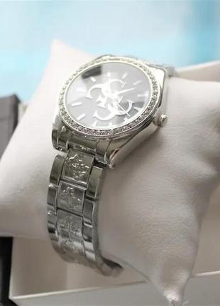 Жіночі наручні годинники guess silver&black5 фото