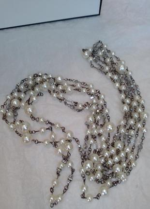 Длинное ожерелье.стиль chanel3 фото