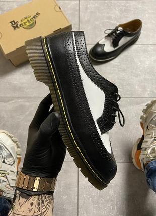 👞dr martens 1461 low retro black and white👞❤️36рр-45рр❤️туфлі мартинси, доктор мартінс, туфли доктор мартинс