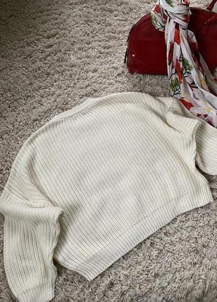 Стильный белый/молочный свитер оверсайз,even &odd,pl-xl10 фото