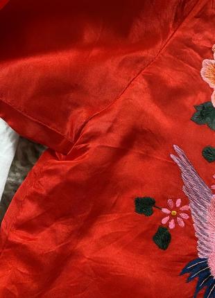 Шелковый кардиган с вышивкой в азиатском стиле ,р.s-m5 фото