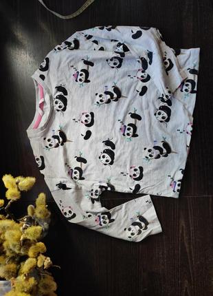 Піжамка для дівчинки з пандами піжама3 фото