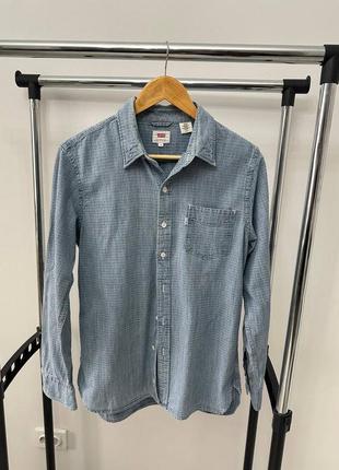 Мужская джинсовая рубашка levis &lt;unk&gt; цена 390 грн