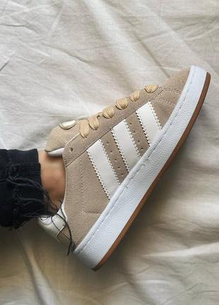 Кросівки adidas campus beige white3 фото