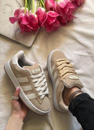 Кросівки adidas campus beige white4 фото