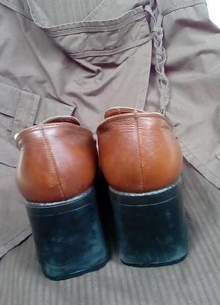Туфли кожаные квадратный носок турция6 фото