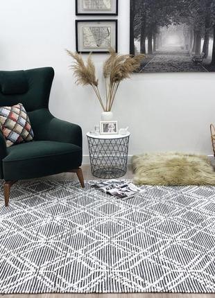 Ковер в скандинавском стиле oslo серый, ручная работа "kg"