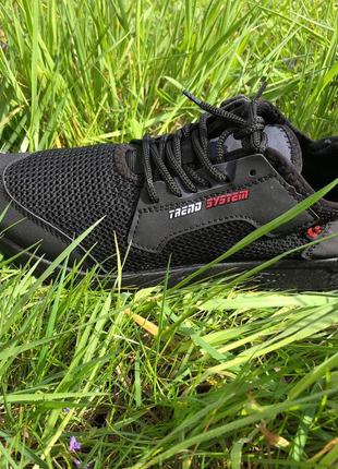 Текстильні кросівки 41 розмір | літні кросівки з тканинним верхом. модель 62496. колір: чорний7 фото