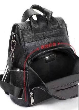 Женская сумка-рюкзак в стиле рептилии натуральная кожа, кожаная сумка рюкзак для девушек "gr"7 фото