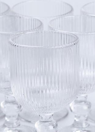 Бокал для вина стеклянный прозрачный набор 6 шт4 фото