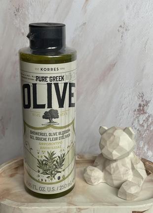 Гель для душу korres pure greek olive & olive blossom 250ml.