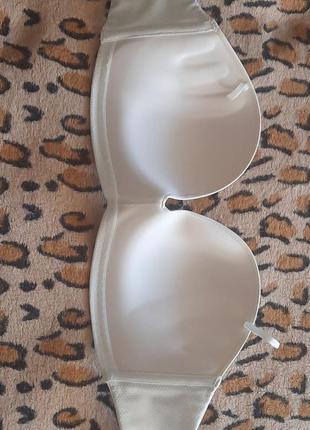 Легендарный бюстгальтер wonderbra  push-up без бретелей ultimate strapless ivory4 фото