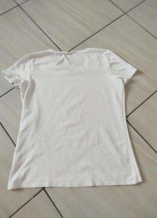 Біла хлопкова футболка4 фото