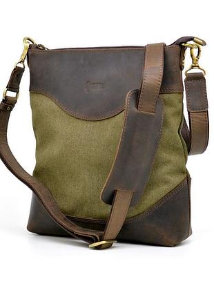 Сумка мужская из парусины и кожи rh-1807-4lx tarwa