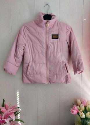 Стильная брендовая курткапудрового цвета /розовая куртка укороченная/куртка осень весна2 фото