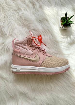 Nike lunar force 1 duckboot 17 pink женские кроссовки 36-409 фото