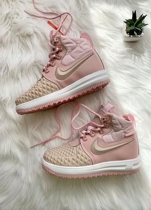 Nike lunar force 1 duckboot 17 pink женские кроссовки 36-407 фото