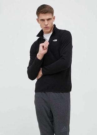 Флісова кофта the north face 100 glacier 1/4 zip fleece black