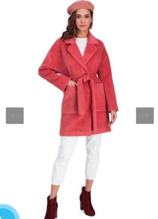 Пальто діва корал 70% wool (шерсть)
