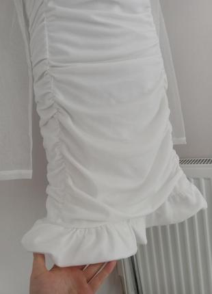 Белое платье plt с фатином8 фото