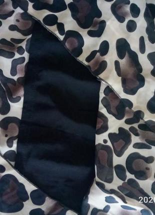 Шикарное шифоновое платье леопардовой расцветки4 фото