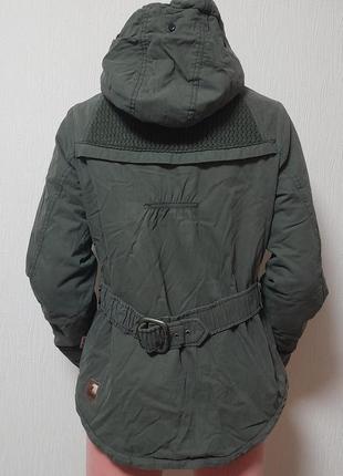 Практична курточка/параса кольору хакі з капюшоном популярного бренда khujo4 фото
