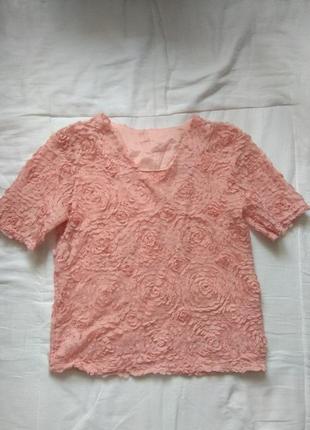 Кофта ажурная ,футболка летняя размер м1 фото