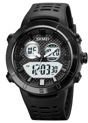 Годинник наручний чоловічий skmei 2014bkwt, годинник наручний електронний тактичний, годинник армійський оригінал