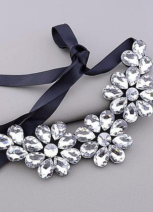 Підвіска "fj" фіаніт тканина 60 см.